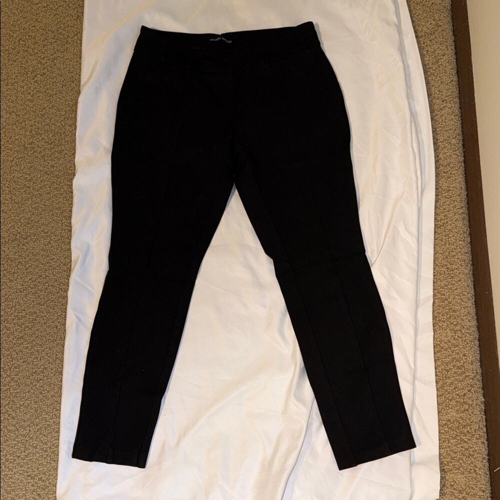 Hilary Radley Black Straight Leg Ponte Pants - size small